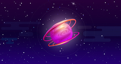Cosmic Symphony adobe illustrator flat illustration planet planets svg univers vector