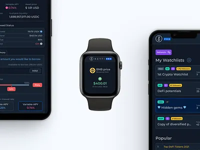DeFi platform - crypto management application branding design ui ux