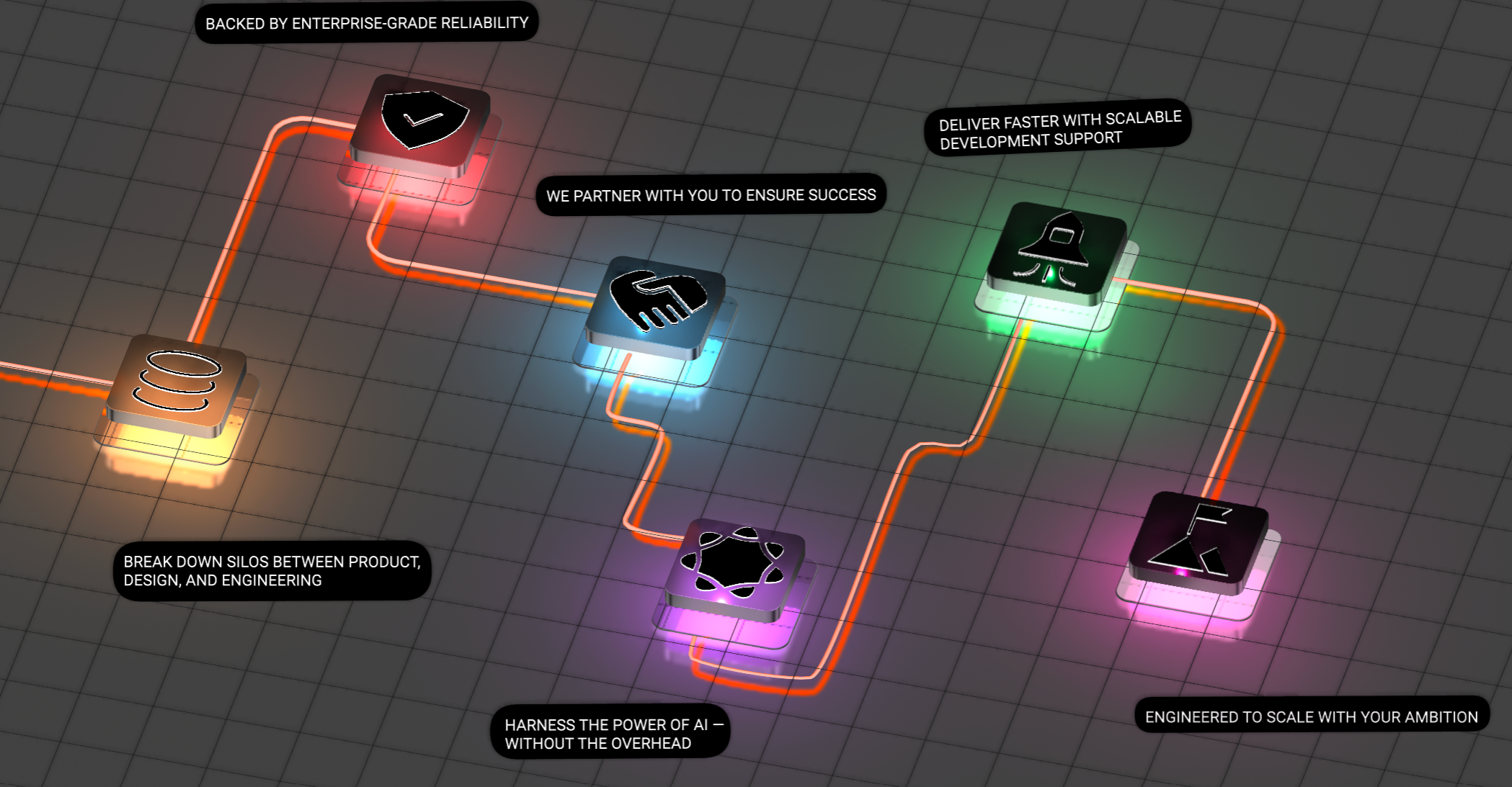 3D Motion Diagram for modern Web Design