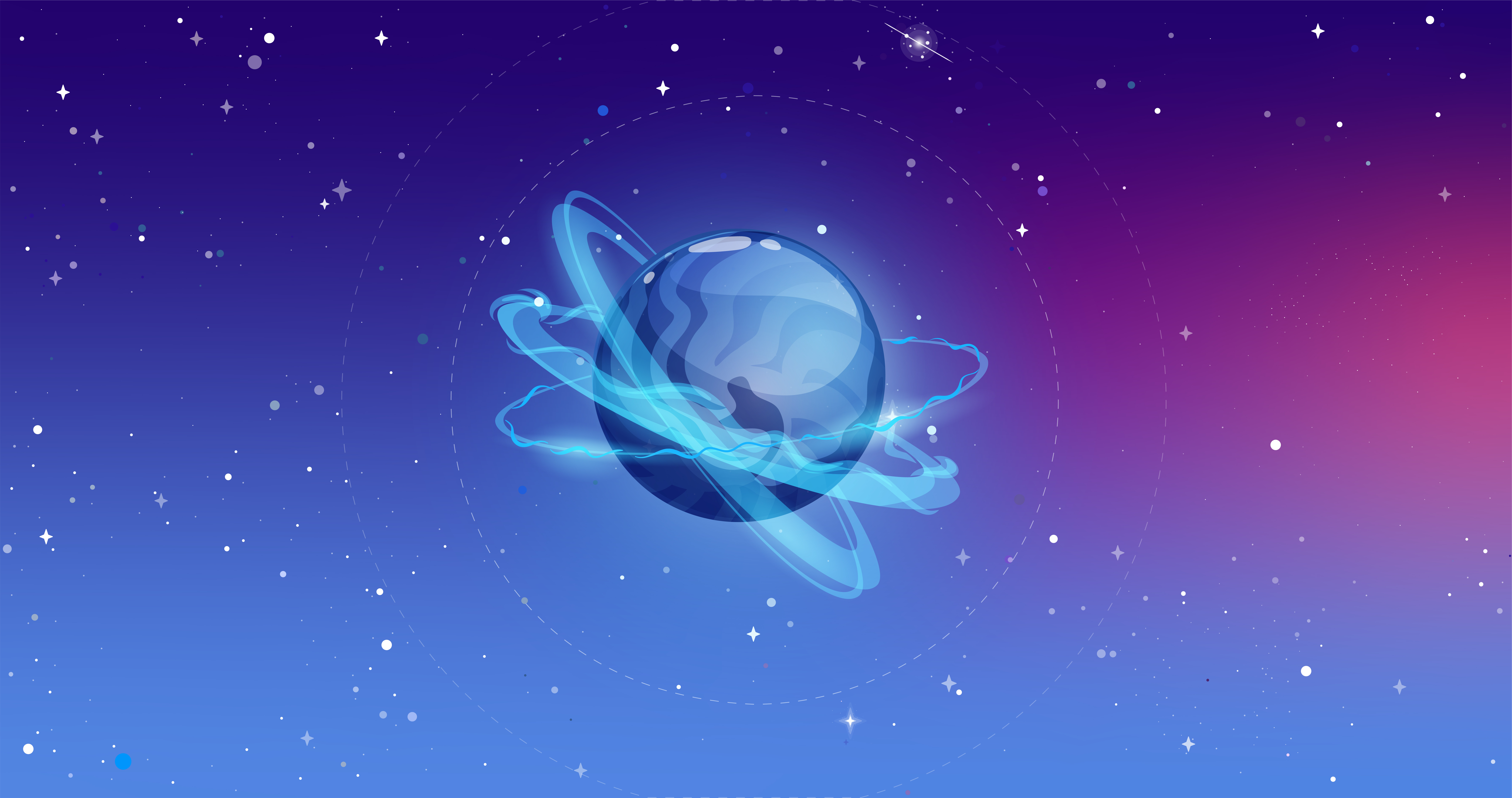 Nebula Serenade flat illustration svg vector