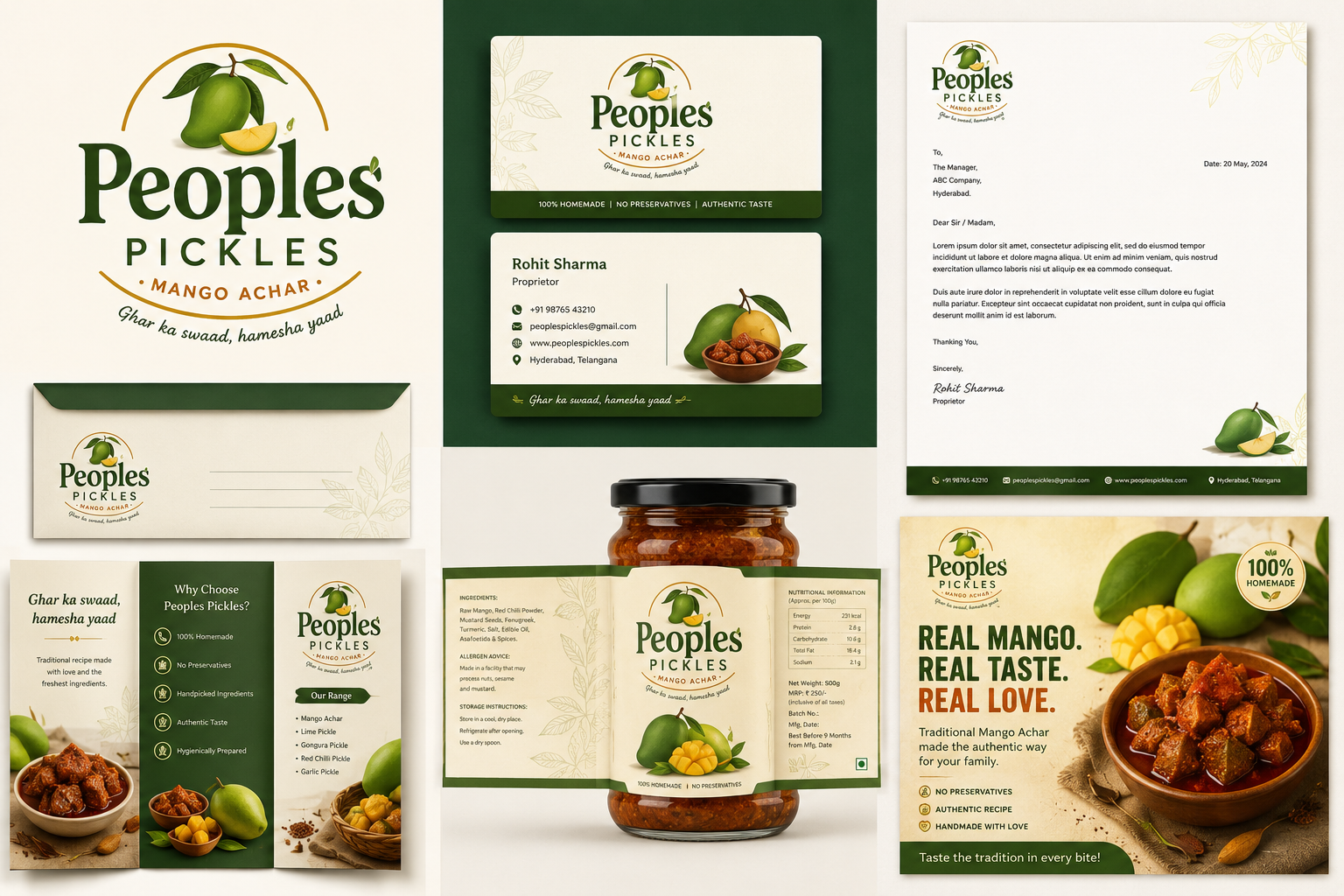 Branding Design work | peoples pickles Achar