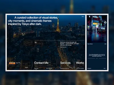 Fragments of Tokyo - Editorial Portfolio WebFlow Concept branding cinematic concept design creative darkui designer digital design editorial interaction japan landing page minimal photography typography ui uiux ux web design webdesign webflow