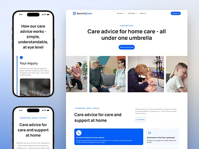 SerenityCare - Medical Homecare Website caregivesupport caregiving caregivingservices caremanagement digitalhealthcare elderlycare familycare healthcare healthcaredesign healthcareexperience healthcarelandingpage healthcareplatform healthcareui healthservices healthtech homecare homecaresolutions medicalwebsite patientcare wellnesscare
