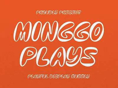 Minggo Plays | Playful Display Bubbly casual font children comic cute dingbat font food hand drawn handwriting handwritten kids menu notebook notes outline playful font quirky retro sticky notes summer font written note