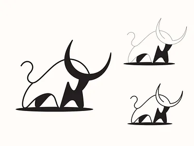 Bull abstract bull alex seciu animal logo branding bull bull logo exprimart logo design logo designer