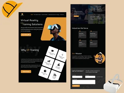 Virtual Reality Training Solutions Website building construction design figma future ui vr website