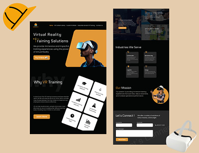 Virtual Reality Training Solutions Website building construction design figma future ui vr website