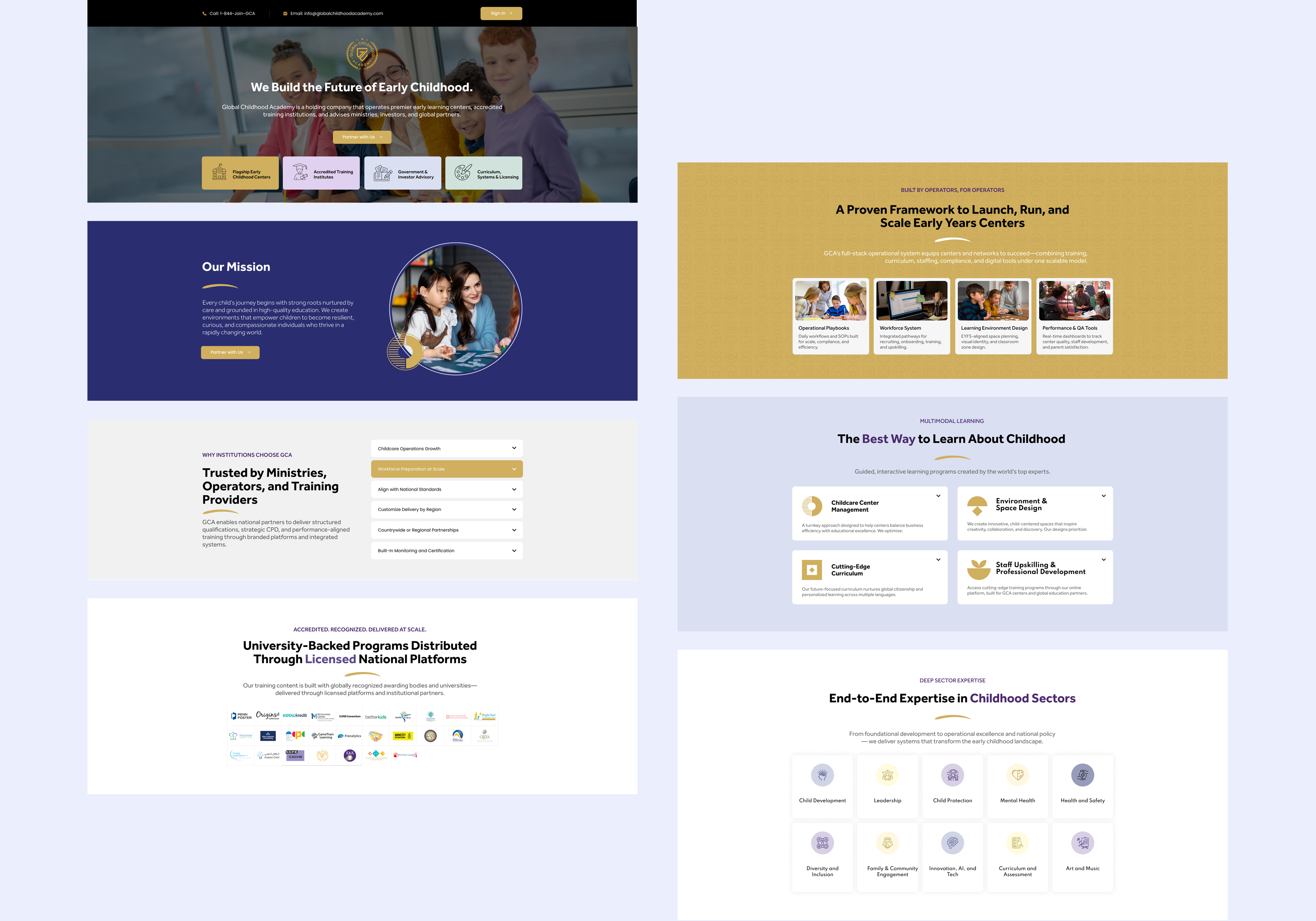Global Child Academy - Landing page 3d animation branding graphic design logo motion graphics ui