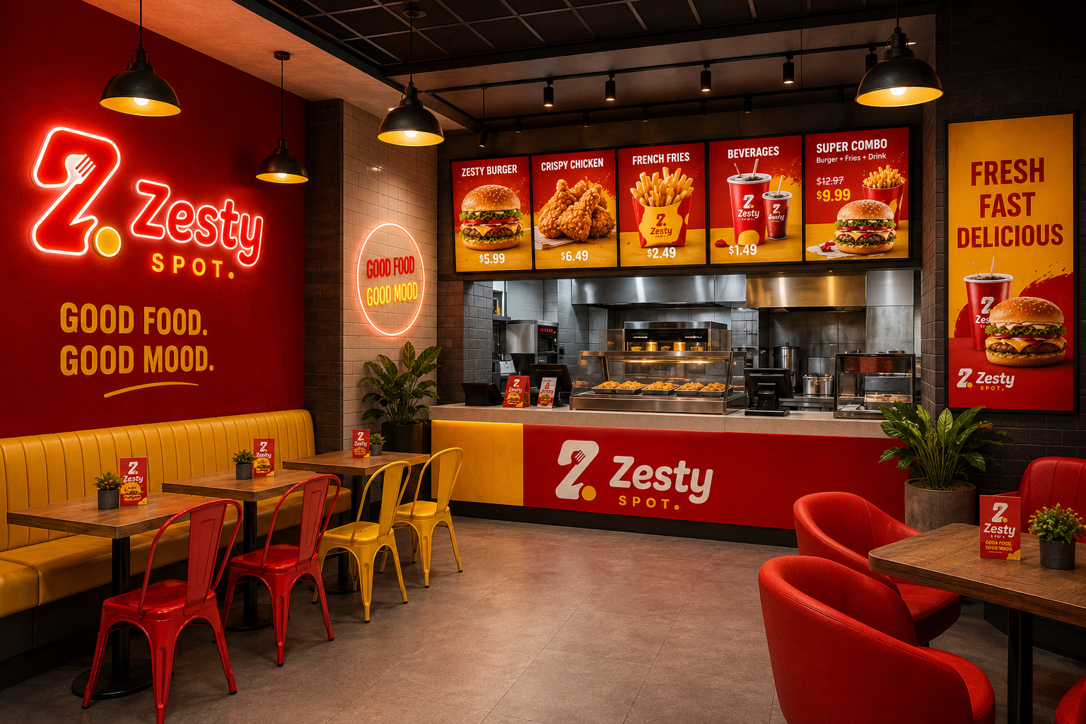 Example of Modern Fast Food Brand Identity Design