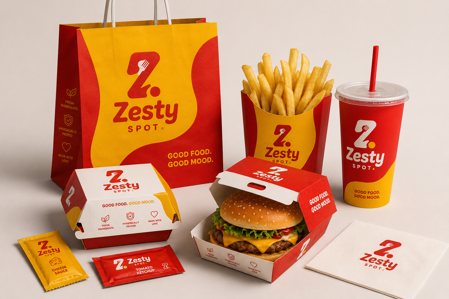 Example of Modern Fast Food Brand Identity Design