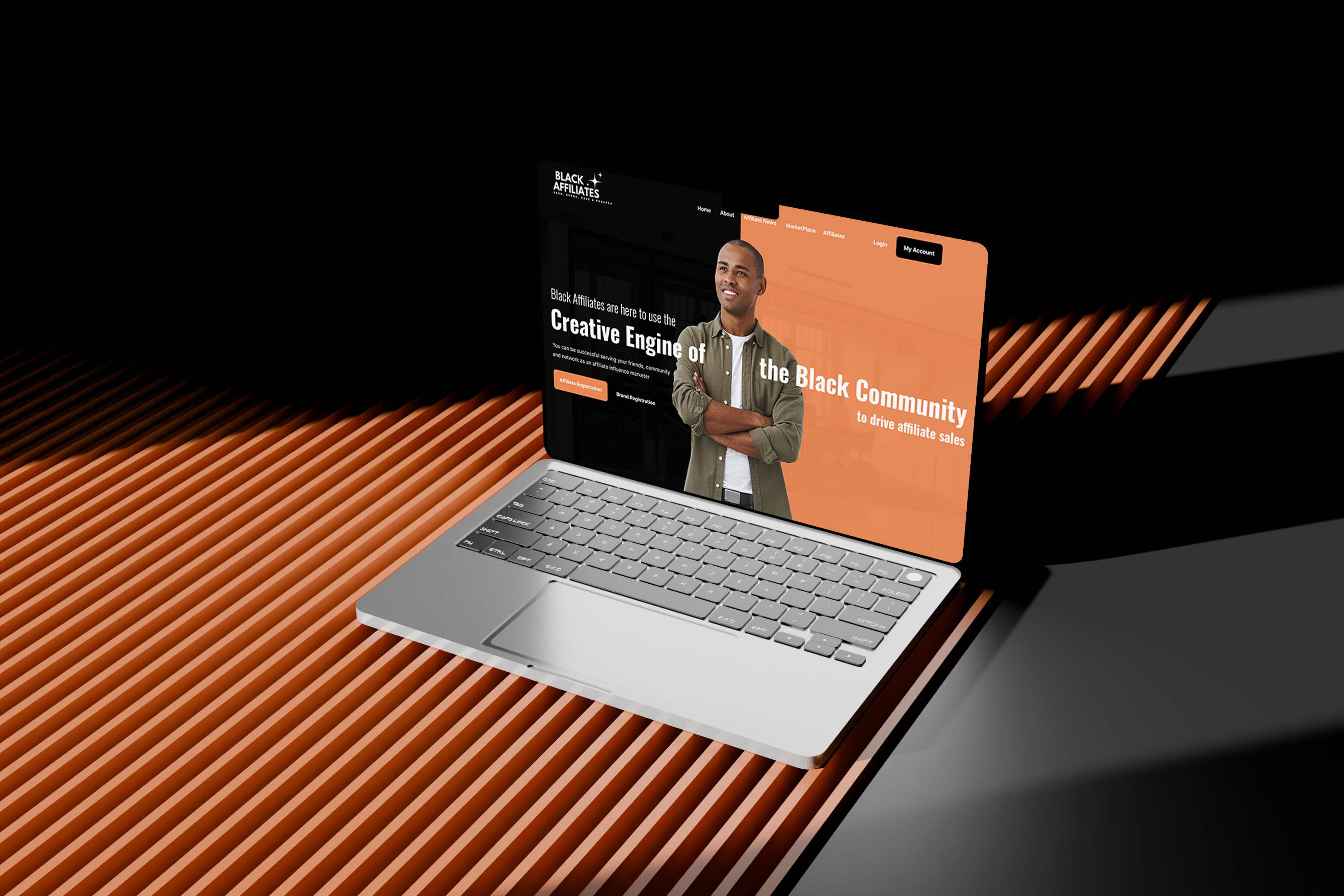 Black Affiliates — Hero Banner Concept affiliatemarketing boldtypography cleandesign dailyui graphicdesign herosection homepage landingpage minimalism ui uidesign ux webdesign