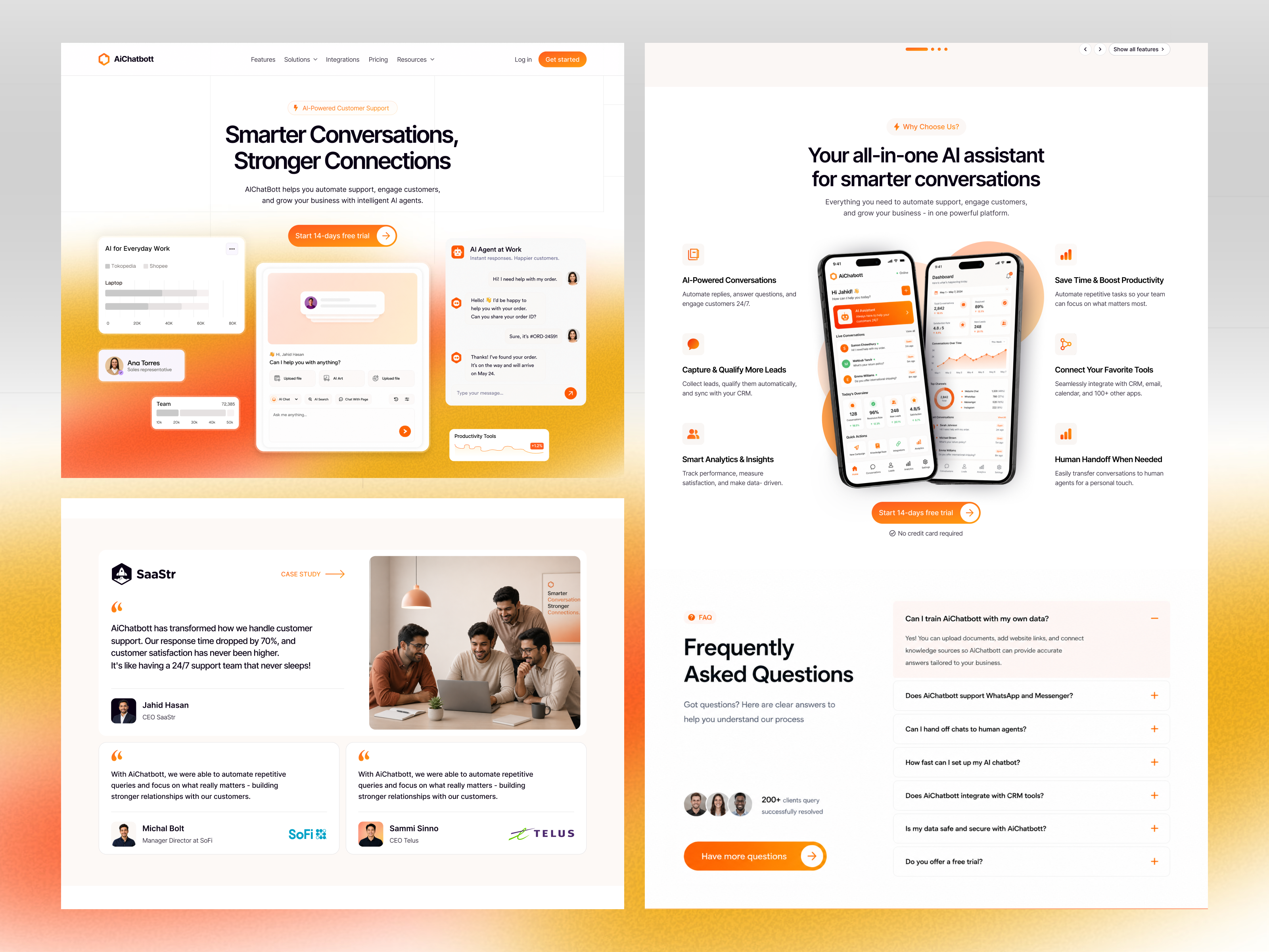 SaaS AI Website Design - AI Chatbot