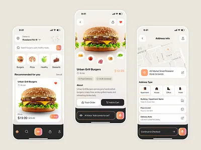 AI Voice Food Delivery Mobile App | Agentic AI Food Ordering App agentic ai ai app app design appui food app food delivery app food ordering app mobile app mobile app design product design ui design voice ai