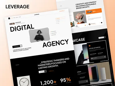 Creative Studio Website Landing Page | Agency UI agency landing page agency website branding agency business website creative agency creative portfolio creative studio creative website design agency digital agency figma design landing page design minimal website modern ui portfolio website startup agency ux design web design webflow website website ui