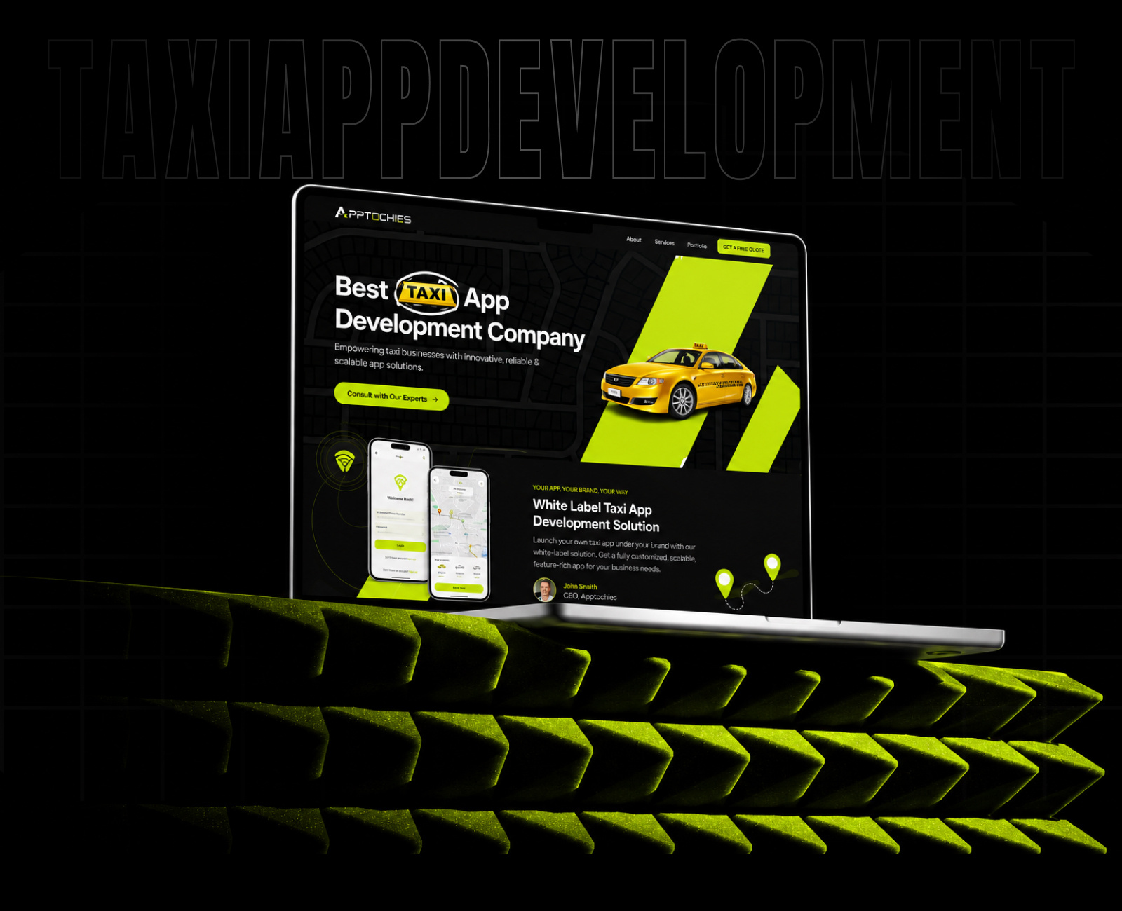 Taxi App Development UI/UX Case Study | Apptechies app development apptechies booking app cab booking ui dark ui dashboard ui figma design mobile app design modern ui on demand app product design responsive design ride sharing app saas design startup app taxi app taxi booking app ui ux design ux case study web design