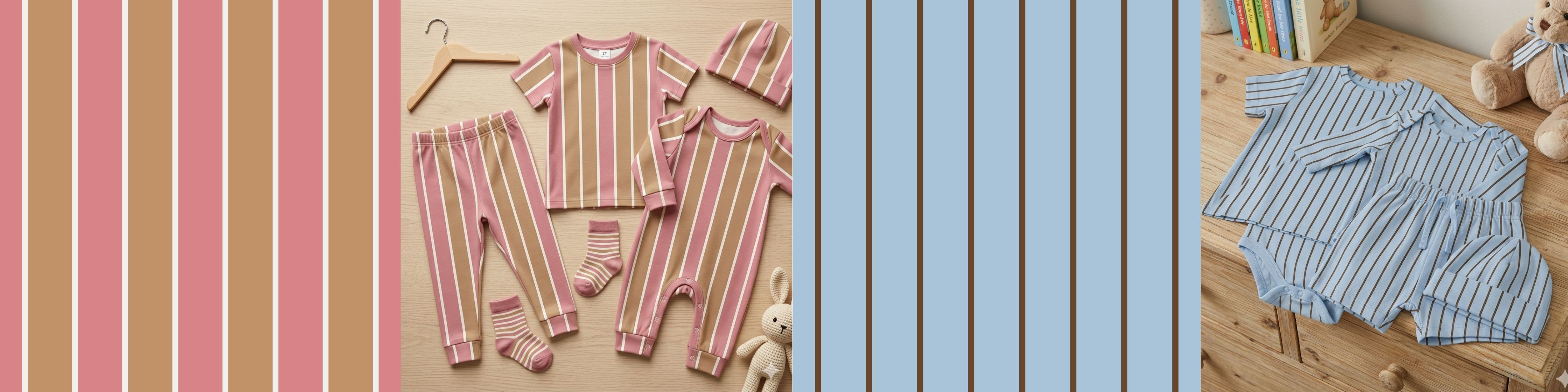 Pastel striped seamless pattern background .