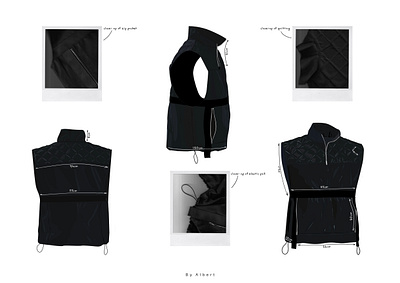 Menswear Collection: Gillet co-ord with oversized t-shirt. adobe design fashion functional fashion design illustration menswear menswear design menswear fashion menswear fashion design utility fashion