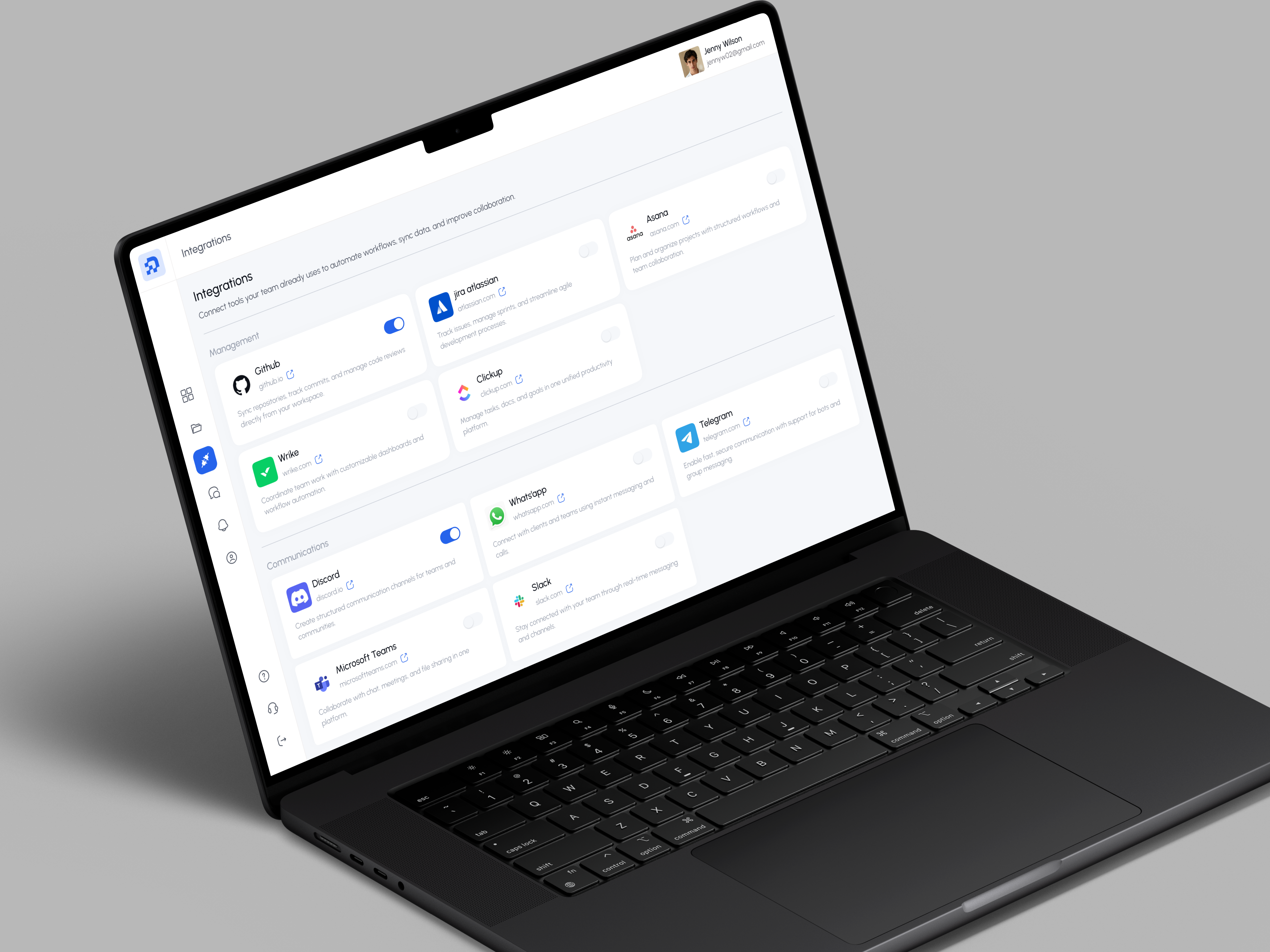 Example of Project Management Web App UI/UX Design