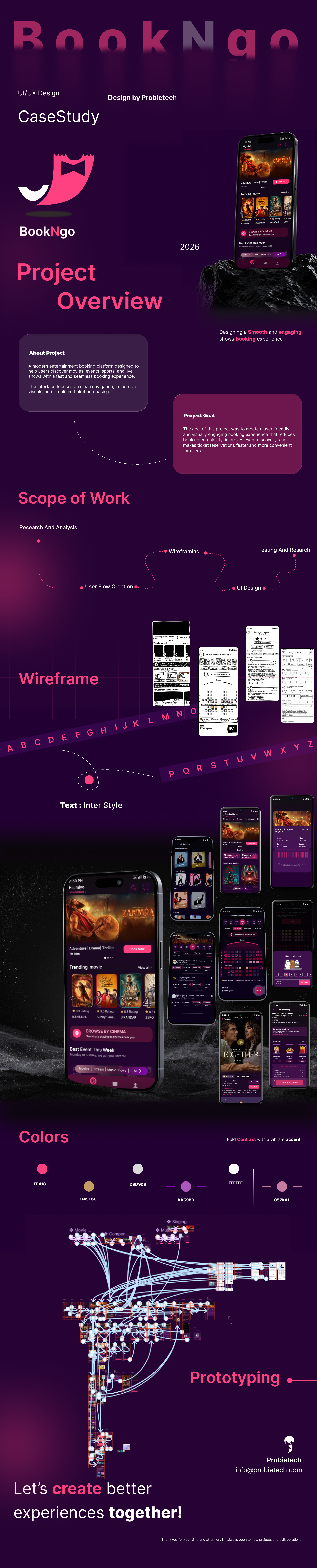 BookNgo 🎟️ Movie Booking App appdesign casestudy entertainmentapp moviebooking uidesign