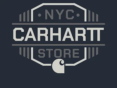 Carhartt: NYC Store: Strength apparel badge branding carhartt construction design graphic graphic design illustration logo new york city nyc patch type vector workwear