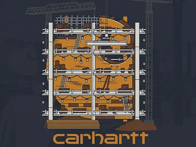 Carhartt: NYC Store: Logo Construction apparel badge branding carhartt construction design graphic graphic design illustration logo new york city nyc patch skilled trades type vector workwear