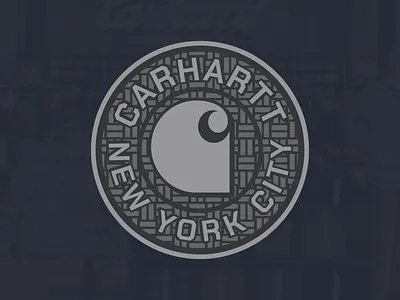 Carhartt: NYC Store: Sewer Cap apparel badge branding carhartt construction design graphic graphic design illustration logo new york city nyc patch sewer skilled trades type vector workwear