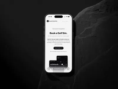 Golf simulator website design digital golf sport ui ux web web design
