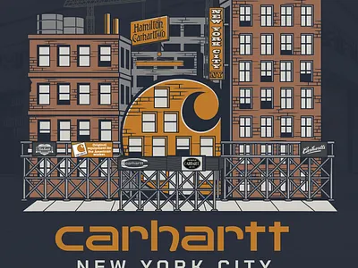 Carhartt: NYC Store: Construction apparel badge branding carhartt construction design graphic graphic design illustration logo new york city nyc patch skilled trades type vector workwear