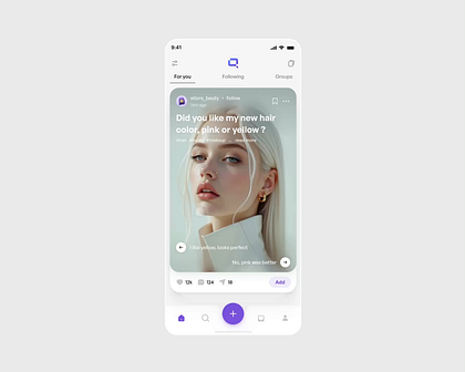Polling mobile app swipe and save animation. Animated w/claude