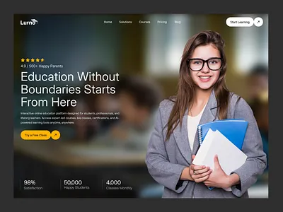 Lurno — E-Learning Platform Website Design e learning e learning design e learning ui edtech platform edtech web education platform education web education website educational platform elearning platform design learning online online course platform online courses online education online learning online learning website online study platform web web platform website design