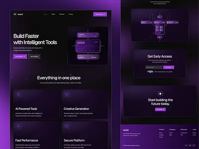 Wuizt — Waitlist Framer Template interface product service startup ui ux web