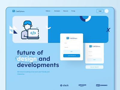 CodeSphere: Landing Page Design app design landing page ui uitrends ux uxtrends web webdesign