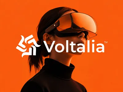 Voltalia — Solar Energy Logo & Brand Identity Design app icon brand identity branding clean energy energy company futuristic branding logo design logo mark minimalist logo modern logo orange branding renewable energy solar branding solar energy sustainable design symbol design tech branding typography ui branding visual identity