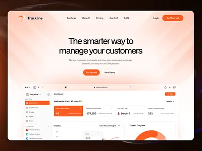 Saas Landing Page interface product service startup ui ux web