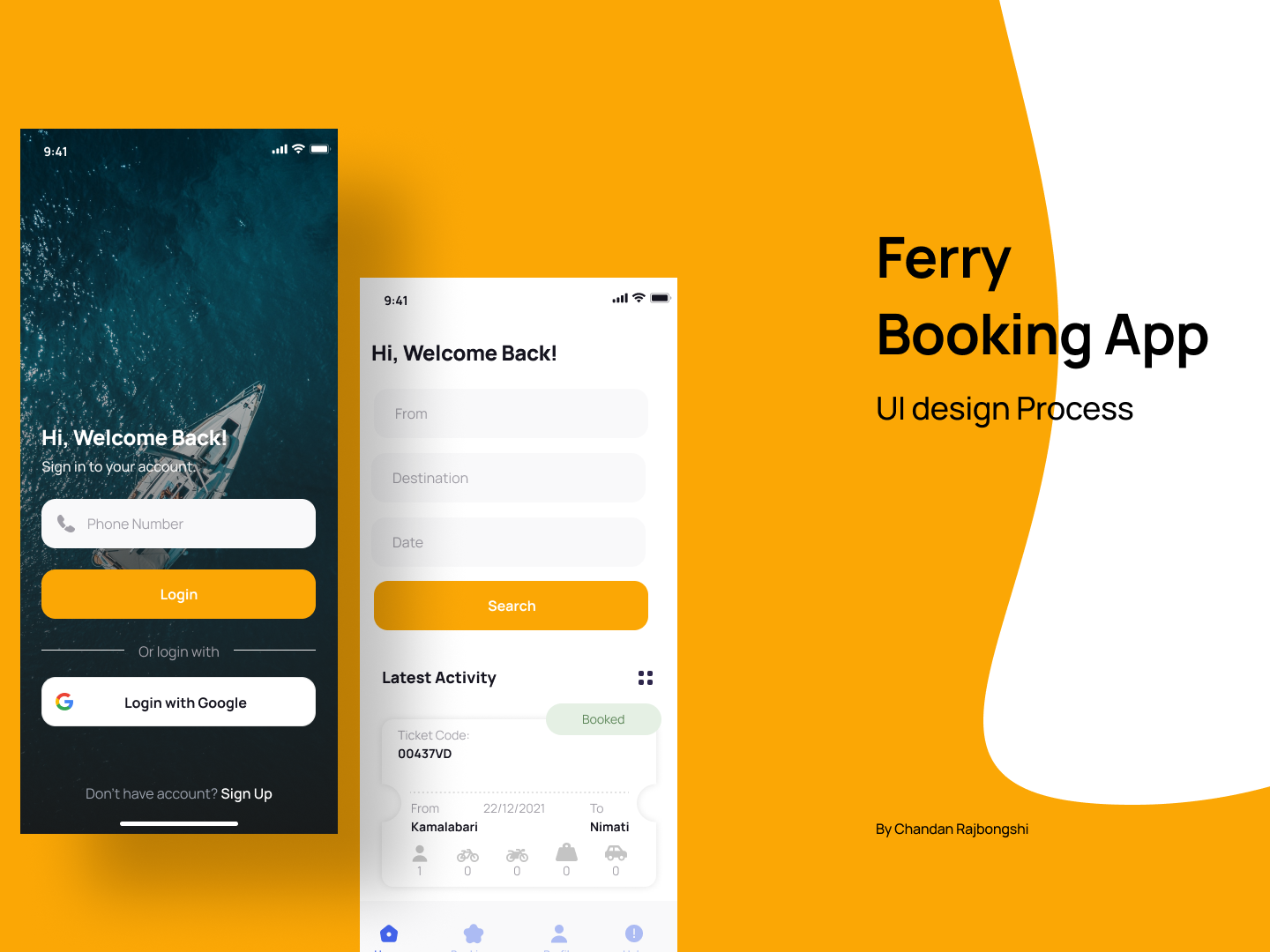 Ferry Booking app to boost Tourism by Chandan Rajbongshi on Dribbble