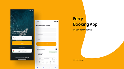 Ferry Booking app to boost Tourism app design ui ux