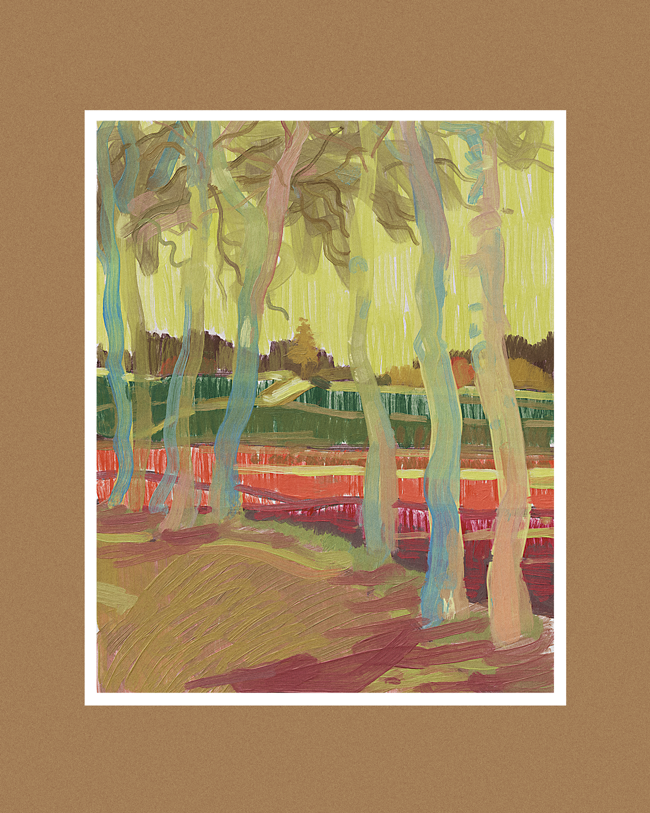 Road and Trees 2 color design exploration fauvism illustration impressionism landscape oil painting postimpressionism texture tree