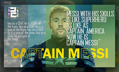 CAPTAIN MESSI POSTER captain design messi photoshop poster