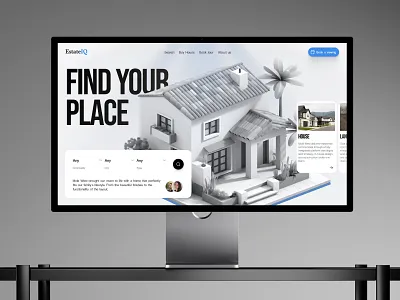 Website for a Real Estate Platform apartement interface product real estate real property rent service ui web design