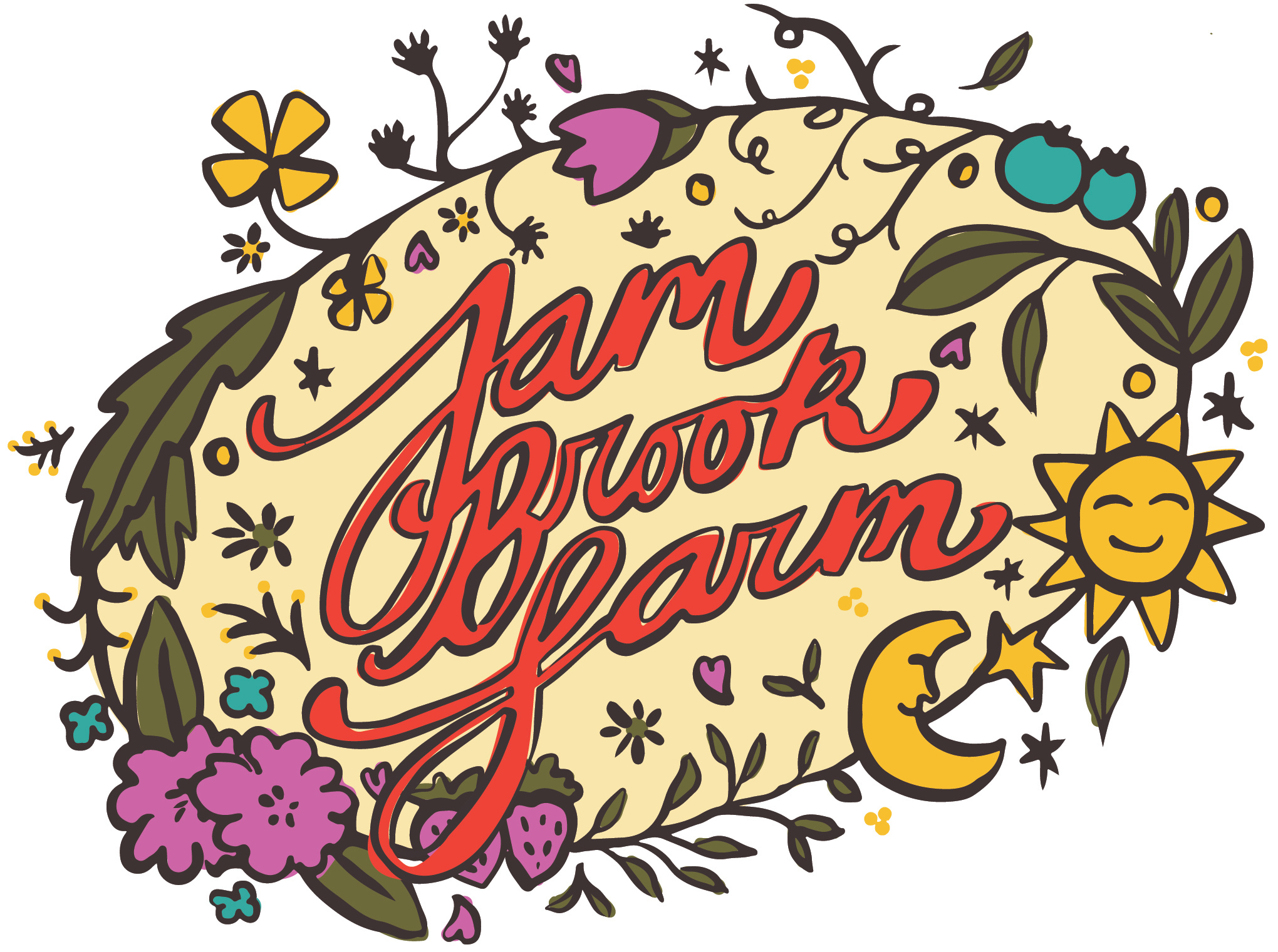 Example of Hand Illustrated Logo With Style Guide