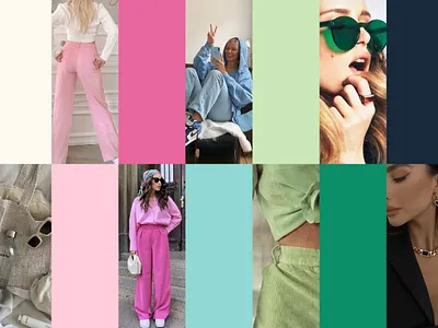 Pink green color palette, girly, gen-z, modern accessories bold brand design brand identity branding clothing custom logo etsy feminine gen z girly green pink teenage young