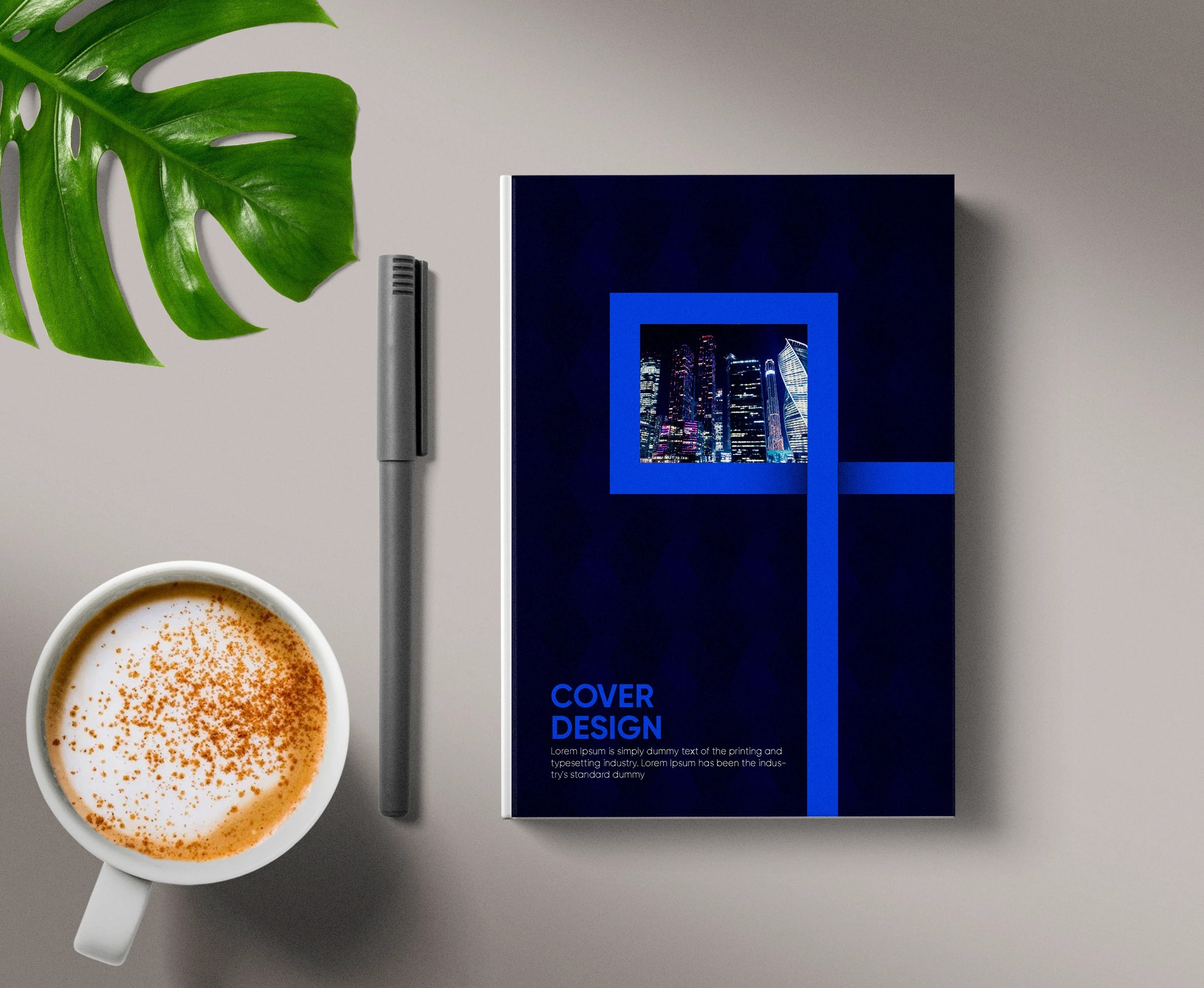 Professional Book Cover Design Template abstract cover annual report cover bold typography book cover design business publication clean design company profile corporate brochure corporate layout cover template diagonal design editorial design geometric cover gradient cover minimal book cover modern cover design navy blue design print design professional template report cover