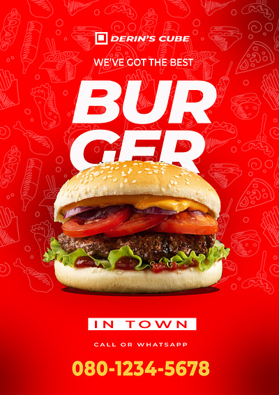 Burger Design AD design graphic design