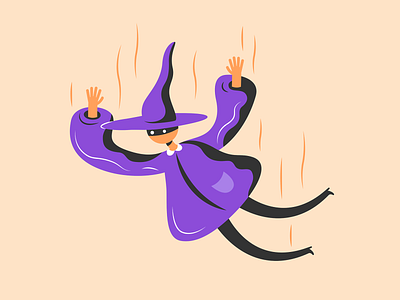 The witch app art branding design fall figma fly graphic design halloween illustration illustrator logo picture purple typography ui ux vector witch