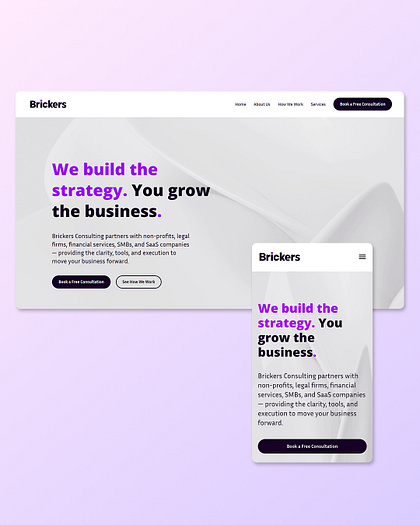 Brickers Consulting Website Design