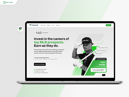 Sports Investment Platform – Fintech Landing Page UX/UI