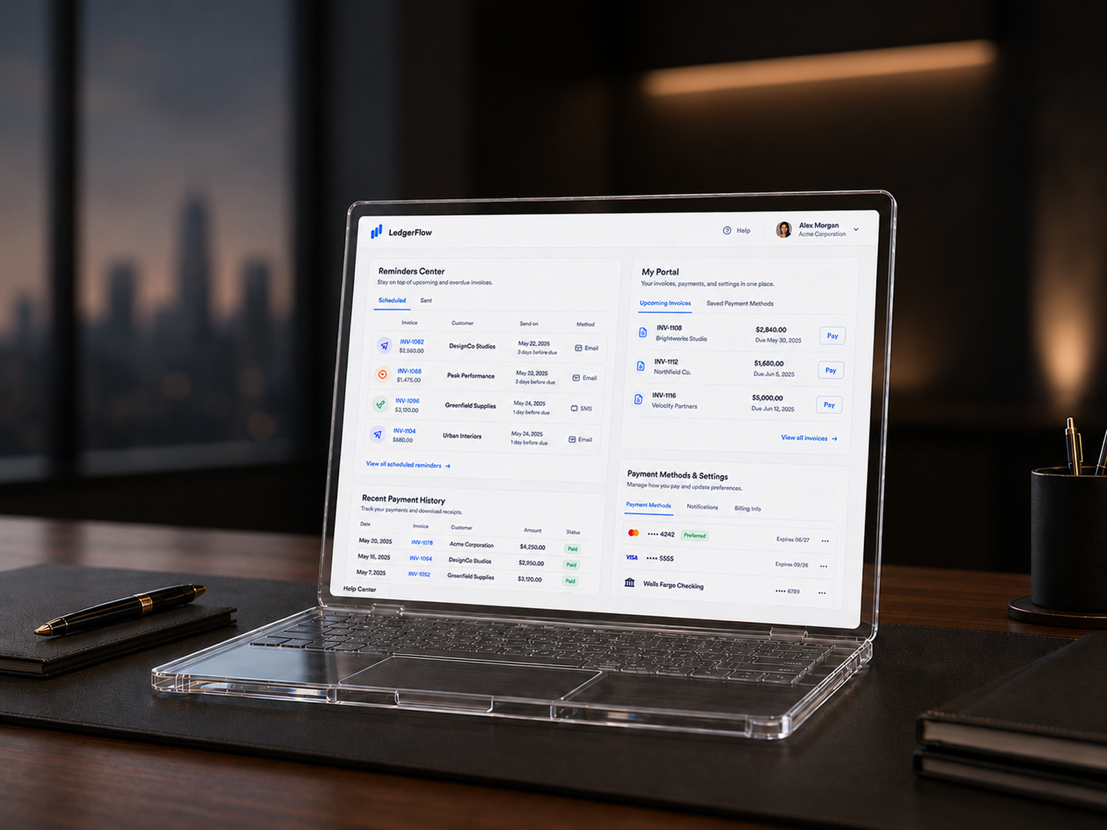 Example of Small Business Management Dashboard