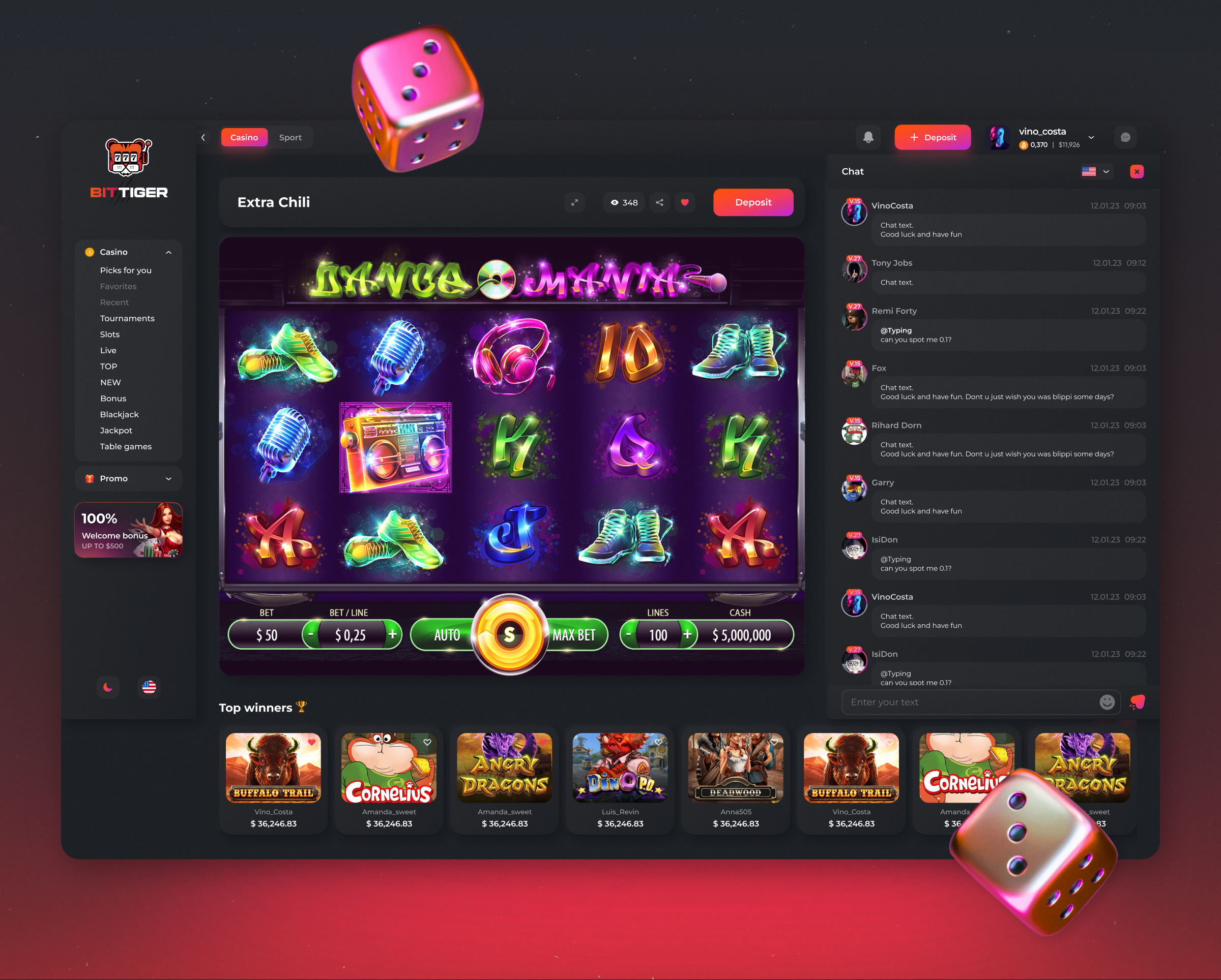Crypto Casino UI/UX Design — Gambling Platform Web & Mobile