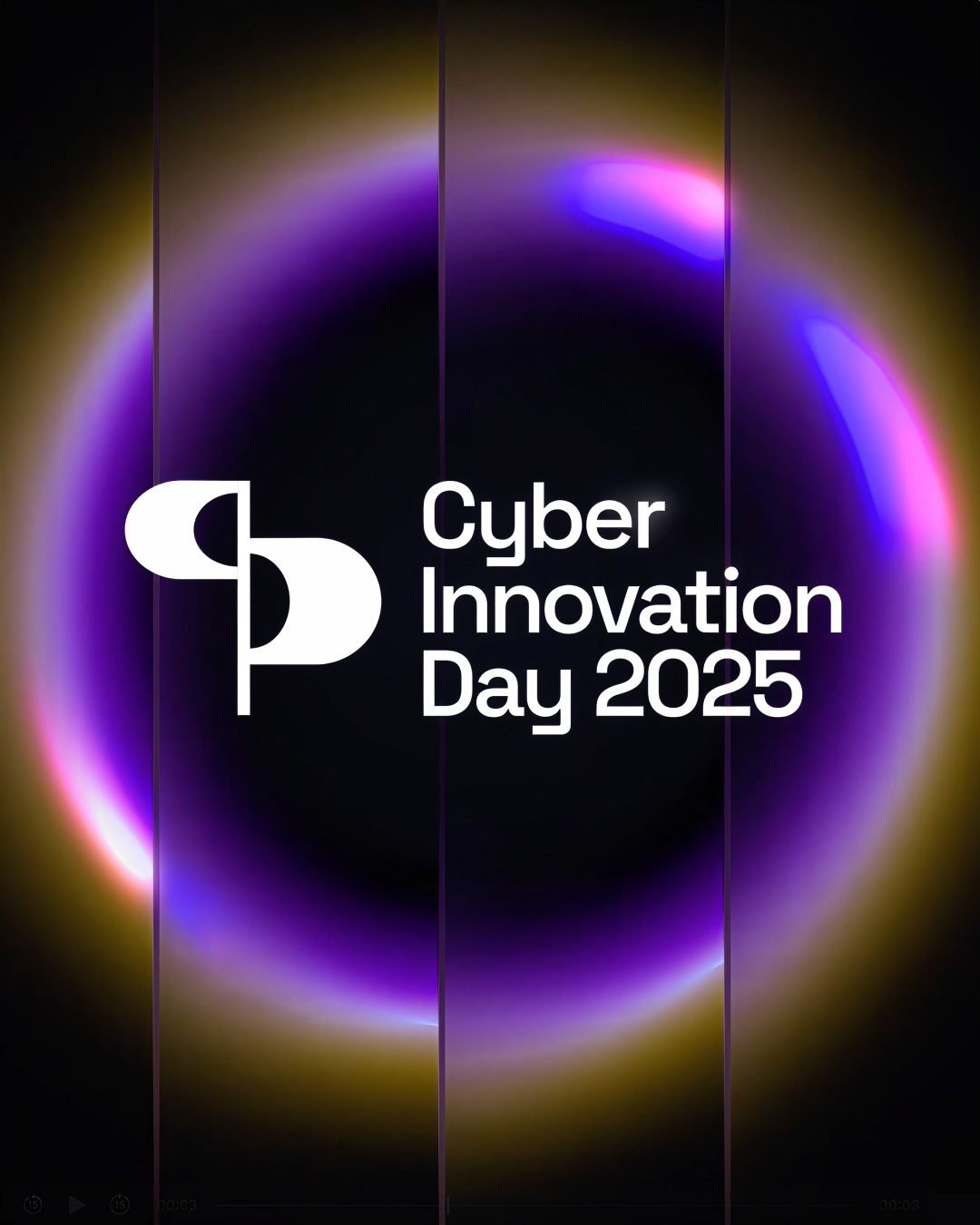 Cyber Innovation Day - Event Branding, Website and Collateral animated logo branding collateral design creative agency cyber event cyber security event design gradient graphic design homepage landing page logo animation tech conference technology web design web development