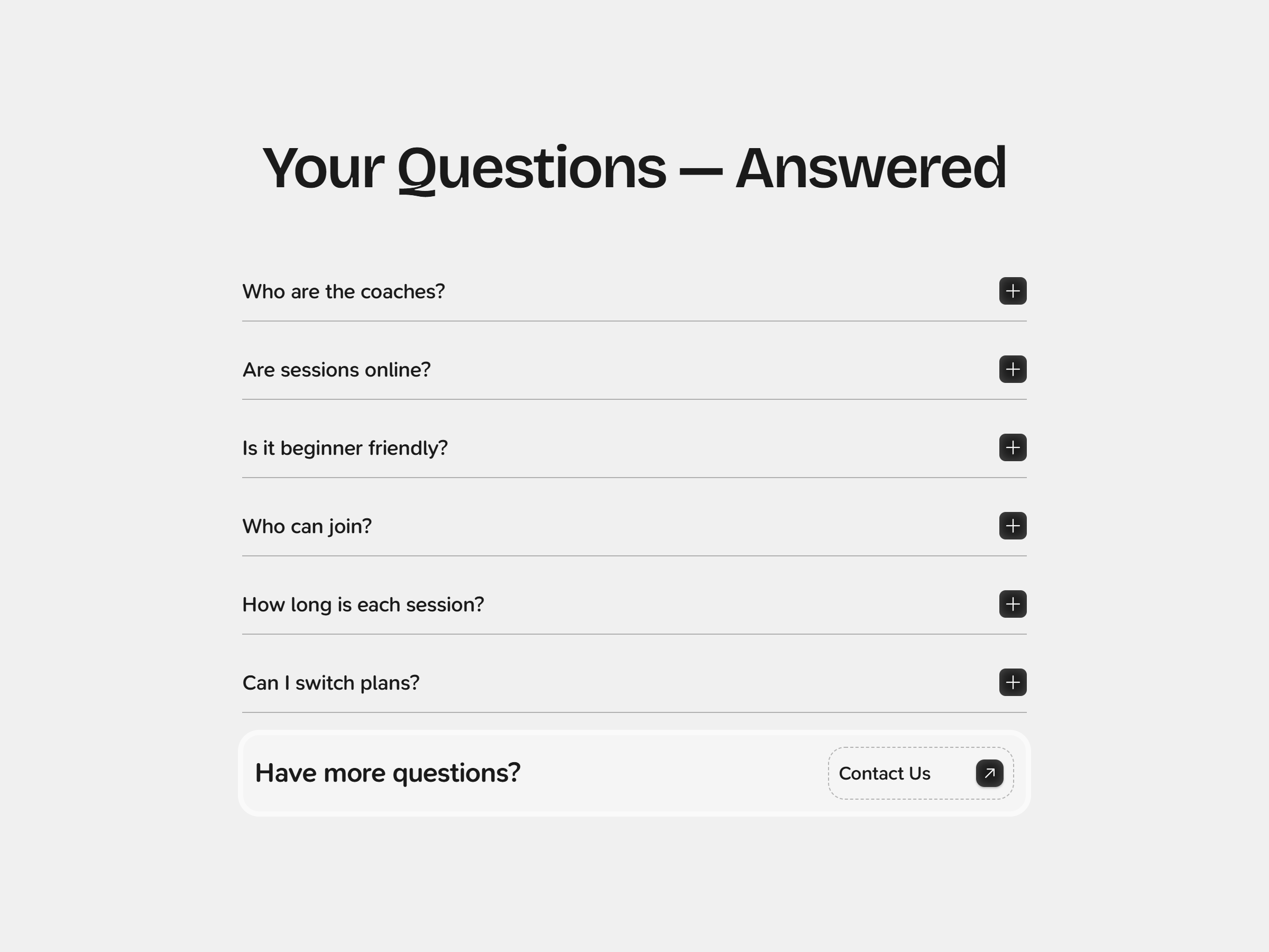 FAQ Section